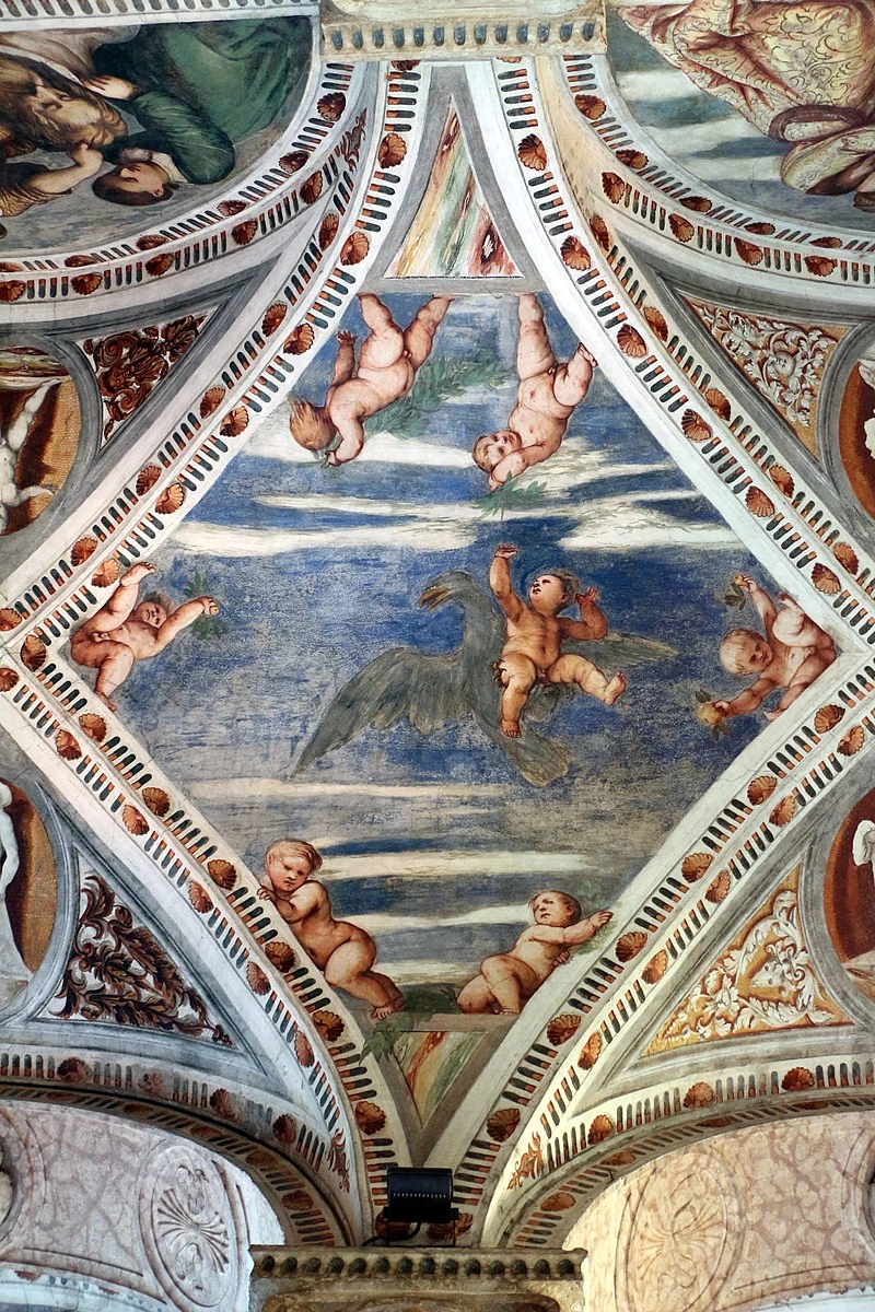Il Romanino-32-Ratto di Gamenide tra putti-Castello di Belgioioso